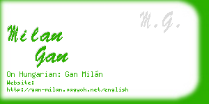 milan gan business card